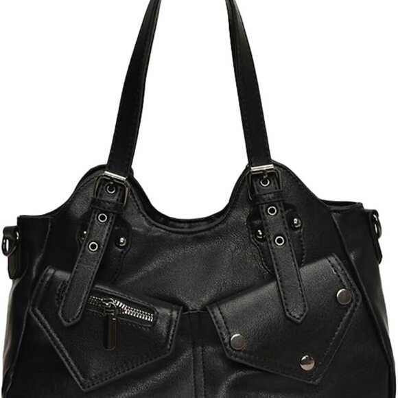Stylish Vegan Leather Tote Handbag - Perfect for Winter Travel & Daily Use - Picture 1 of 6